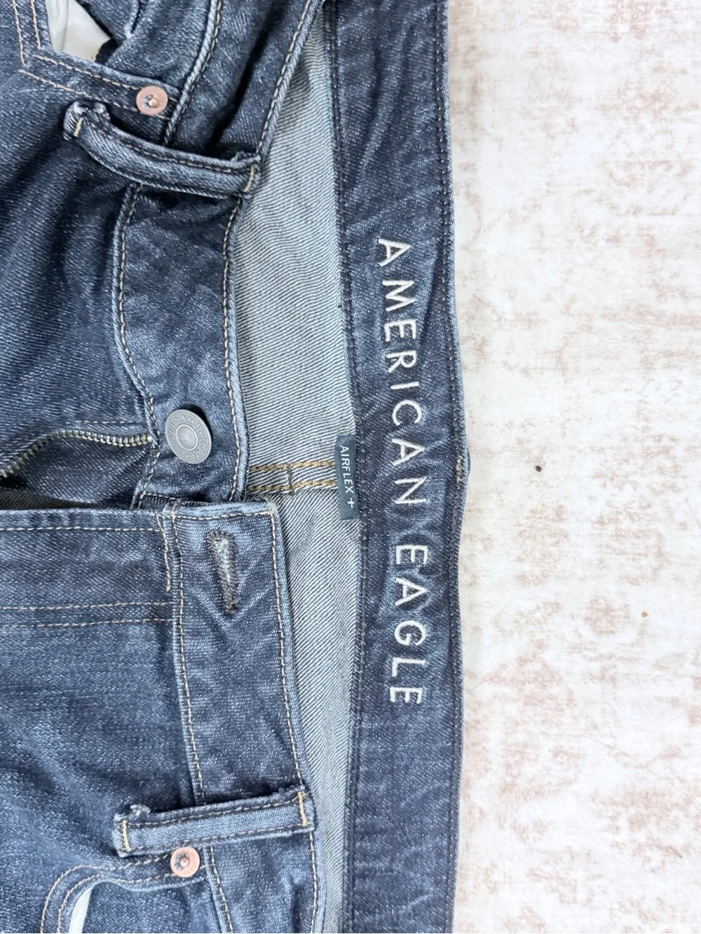 American Eagle Outfitters Men's Straight Jeans - Dark Indigo Wash
